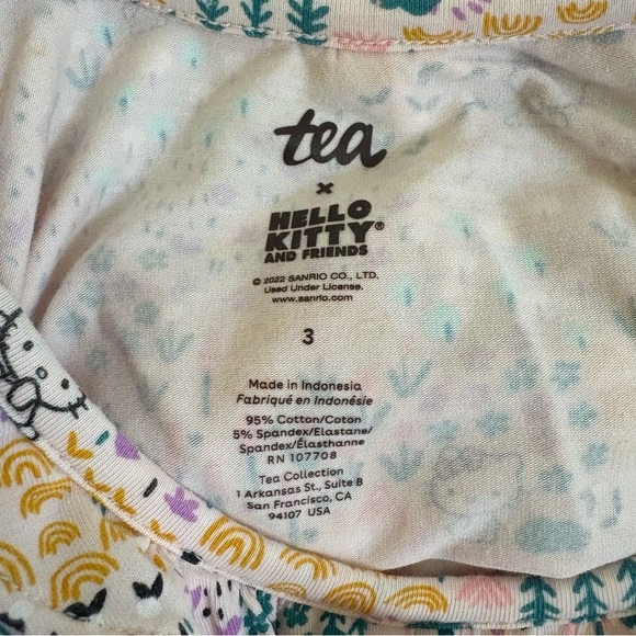 2022 Tea Collection x Hello Kitty & Friends Sanrio Yellow LS A Line Dress Size 3 - Picture 3 of 10